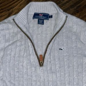 Vineyard vines boys cable 1/4 zip sweater